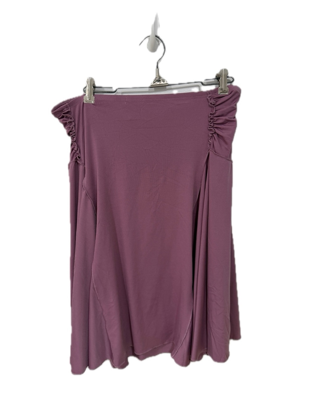 Y2K Asymmetrical flowy EVIE purple Skirt with Ruching on back